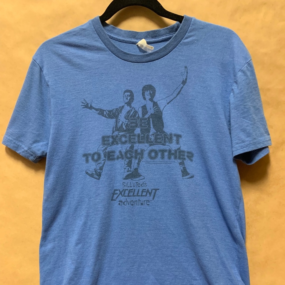 SML Unisex Blue Bill & Ted Graphic Tee